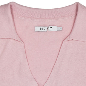 NRBY Pink Collared Knit Top