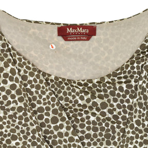 MaxMara Brown Spotted Sleeveless Dress