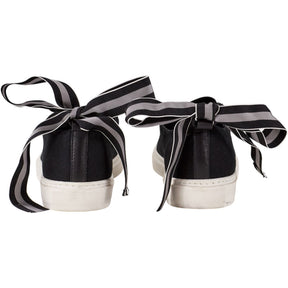 Mother of Pearl Black Slip-On Trainers