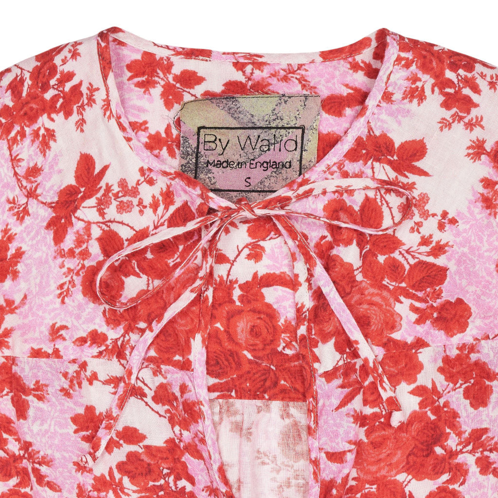 By Walid Pink Red Floral Dress