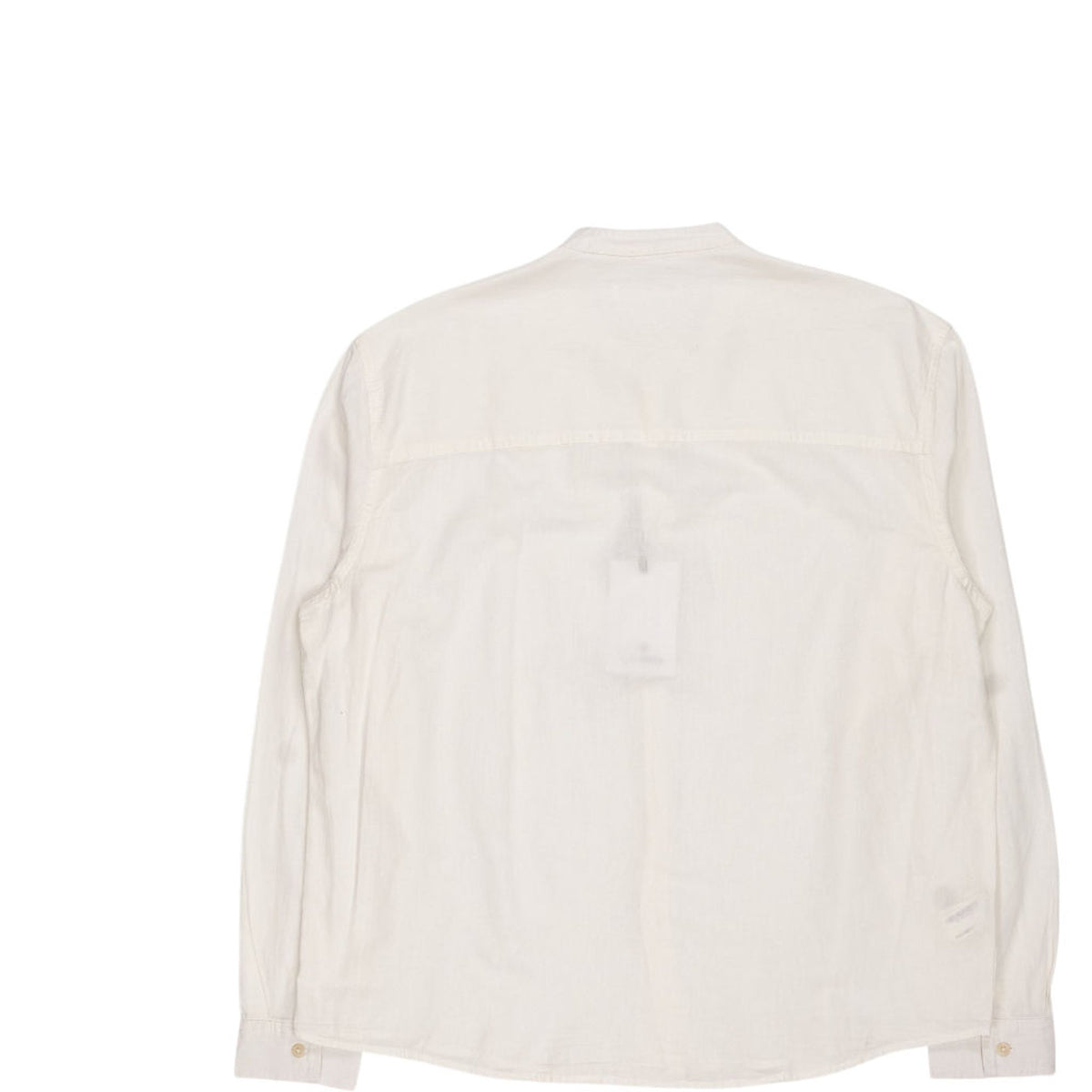 Pull & Bear White Linen-Cotton Shirt