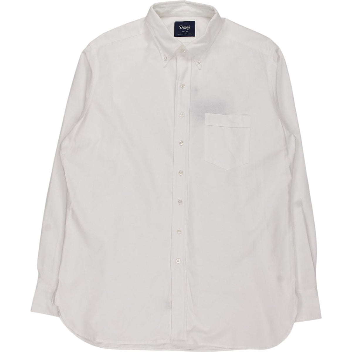 Drake's White Oxford Shirt