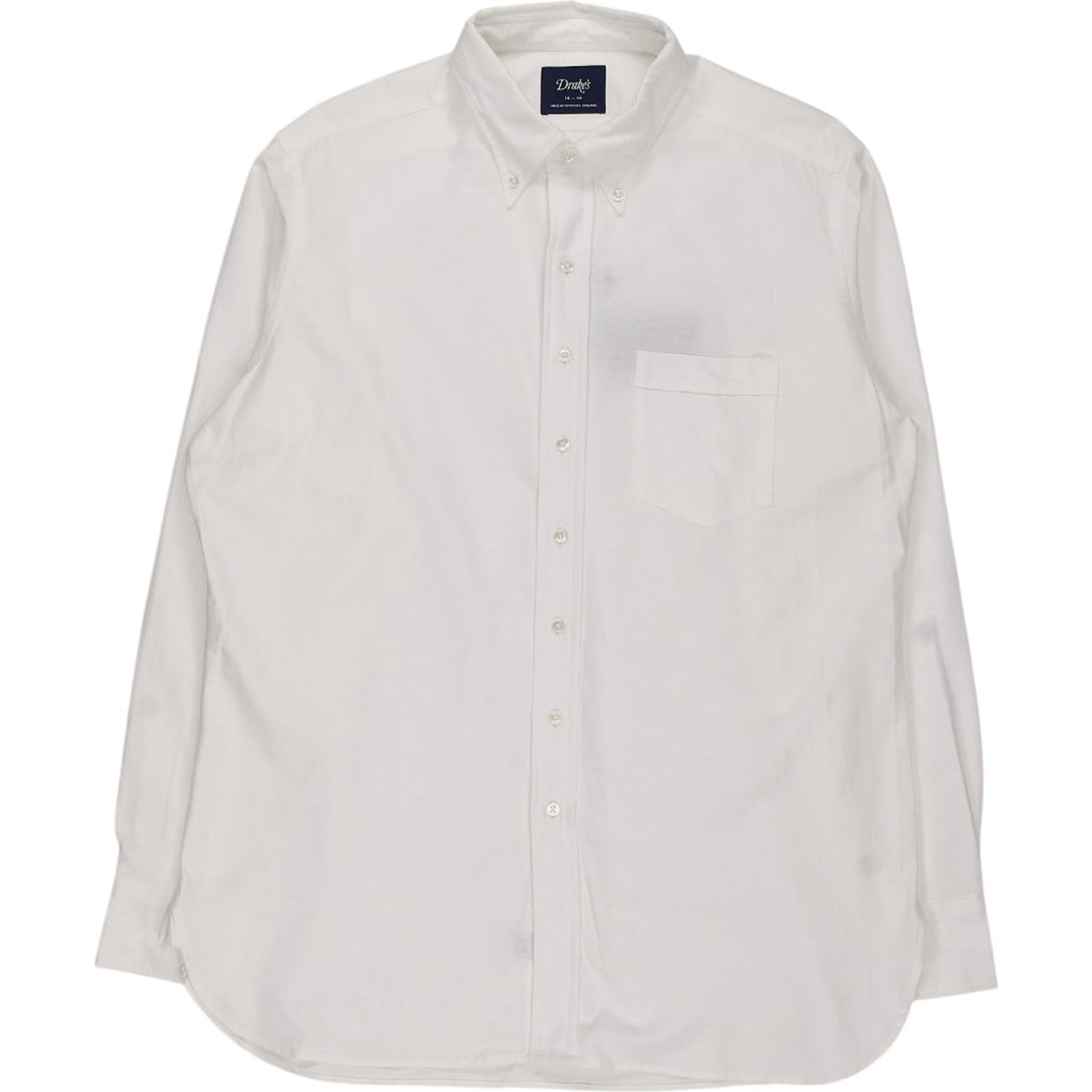 Drake's White Oxford Shirt