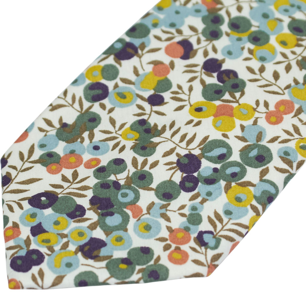 Moss x Liberty Fabric Multicolour Floral Cotton Tie Bundle  x 3