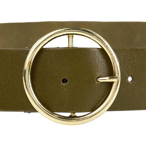 Wyse Olive Leather Belt