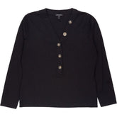 Baukjen Black Button Top