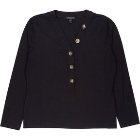 Baukjen Black Button Top