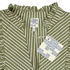 Baum und Pferdgarten Green Striped Ruffle Dress