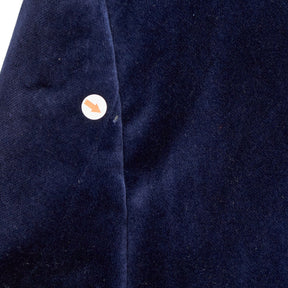 Moss Blue Velvet Regular Fit Jacket