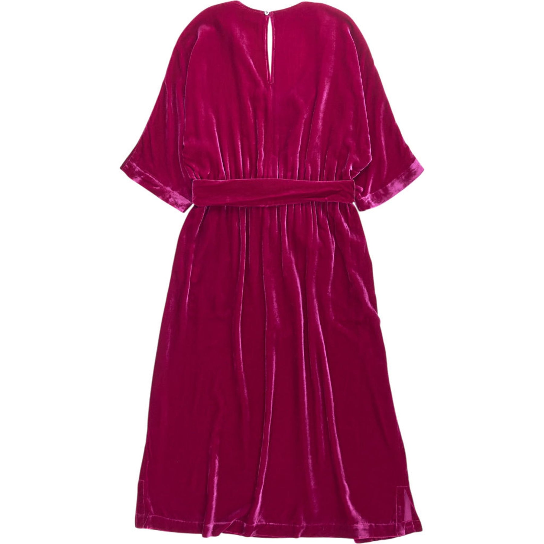 NRBY Pink Velvet Midi Dress