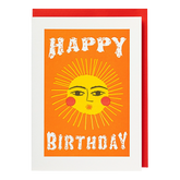 Happy Birthday Sun- letterpress printed greeting card