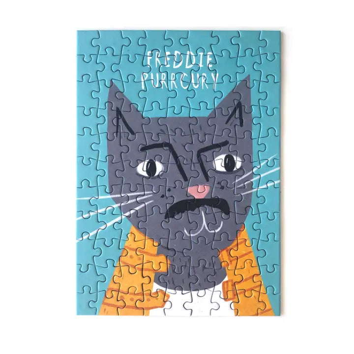 Freddie Purrcury - 99 Piece Mini Cat Jigsaw Puzzle