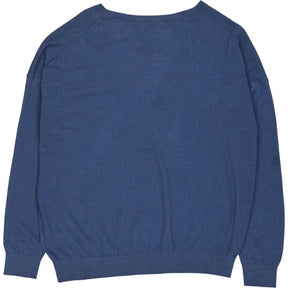 Hush Inky Blue Lowenna Linen Blend Jumper