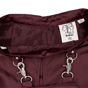 Beatrice X OTW Burgundy Skirt with Hardware Details