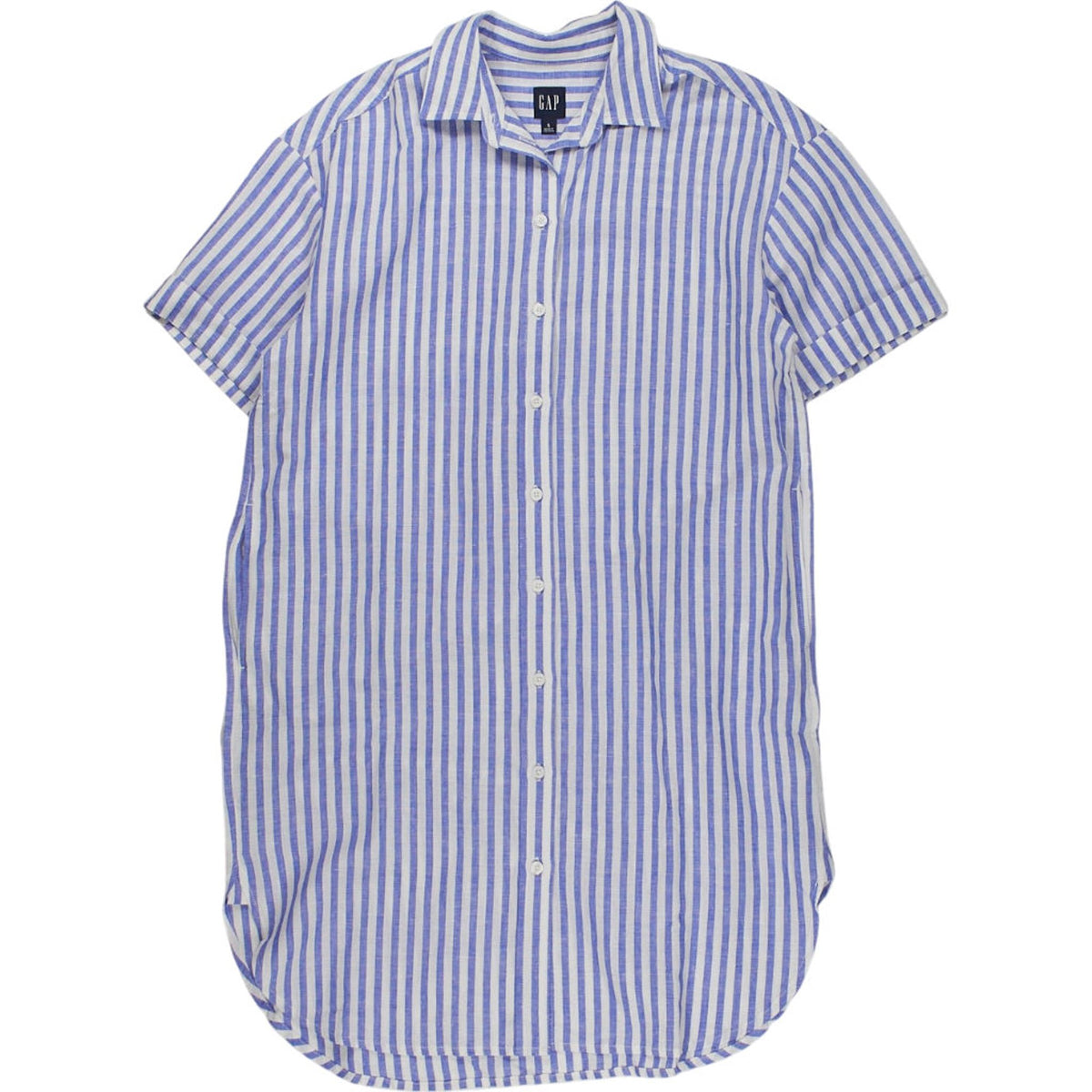 GAP Blue Striped Shirt Dress