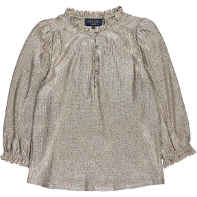 WYSE Champagne Metallic Mariam Top