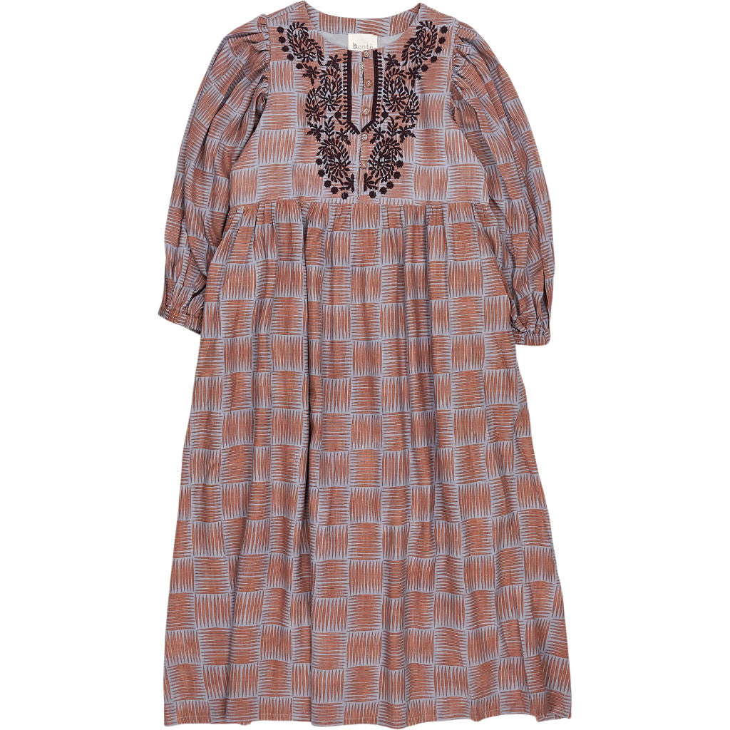 Bonte Cinnamon Blue Red Brown Seline Dress
