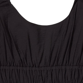 Hush Black Gathered Straps Midi Dress