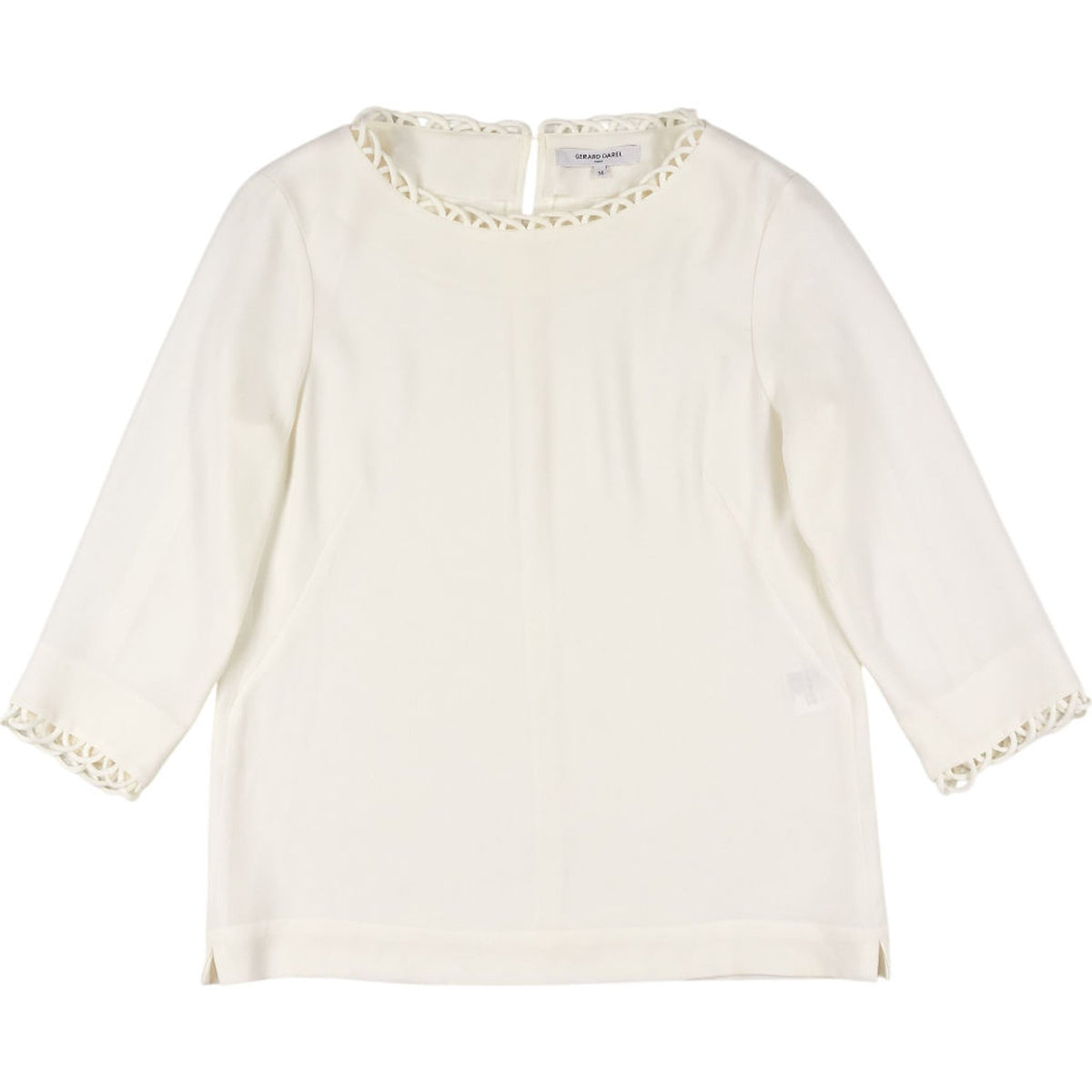 Gerard Darel White Trim Blouse
