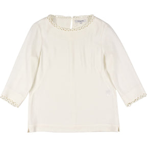Gerard Darel White Trim Blouse