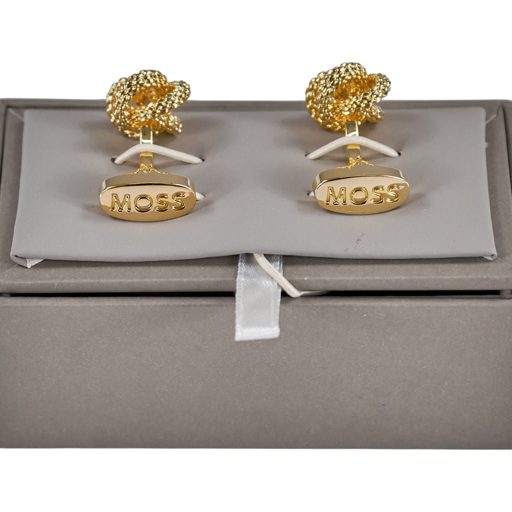 Moss Gold Tone Knot Cufflinks