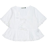 Baukjen White Organic Cotton Emma Broderie Detail Blouse