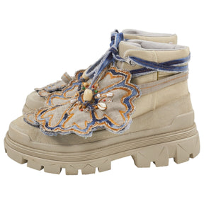 Cat Footwear Beige Embroidered Boots