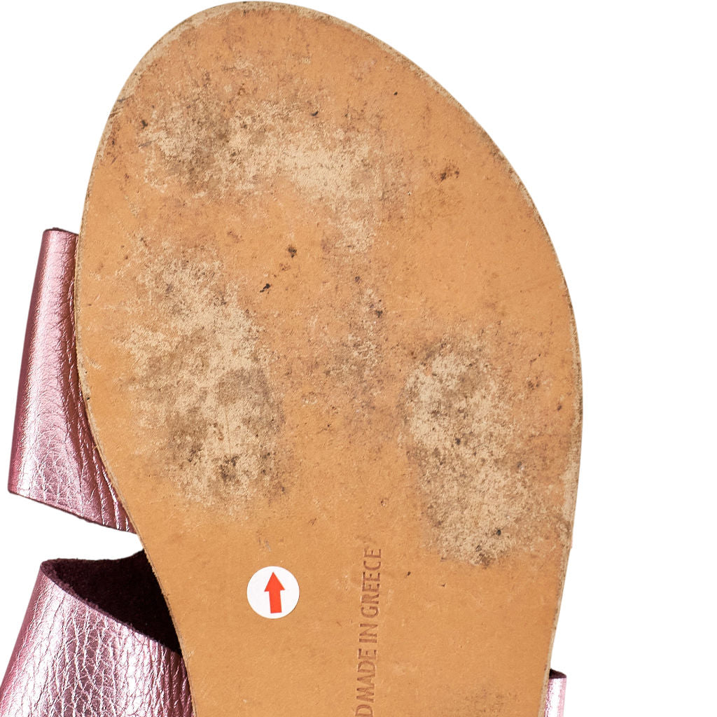 Ancient Greek Sandals Pink Leather Sandals