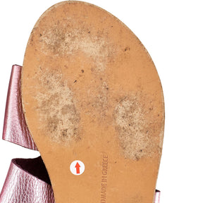 Ancient Greek Sandals Pink Leather Sandals