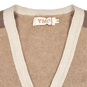 YMC Brown Contrast Cardigan