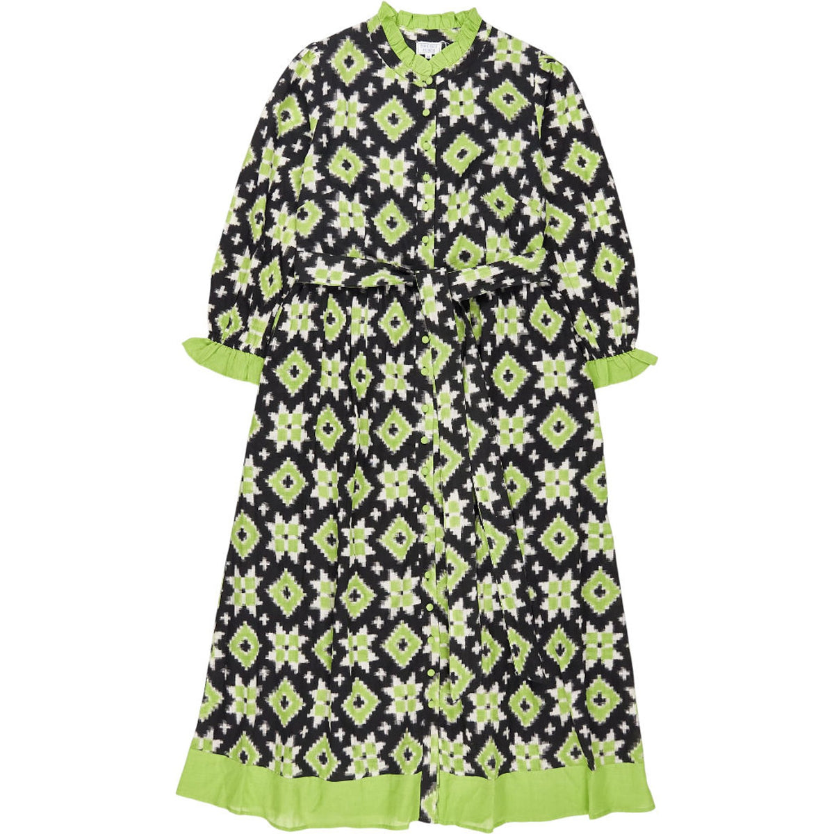 Pink City Prints Green Tilly Dress