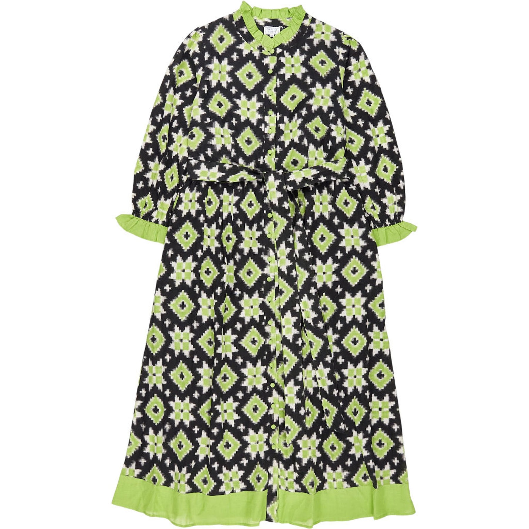 Pink City Prints Green Tilly Dress