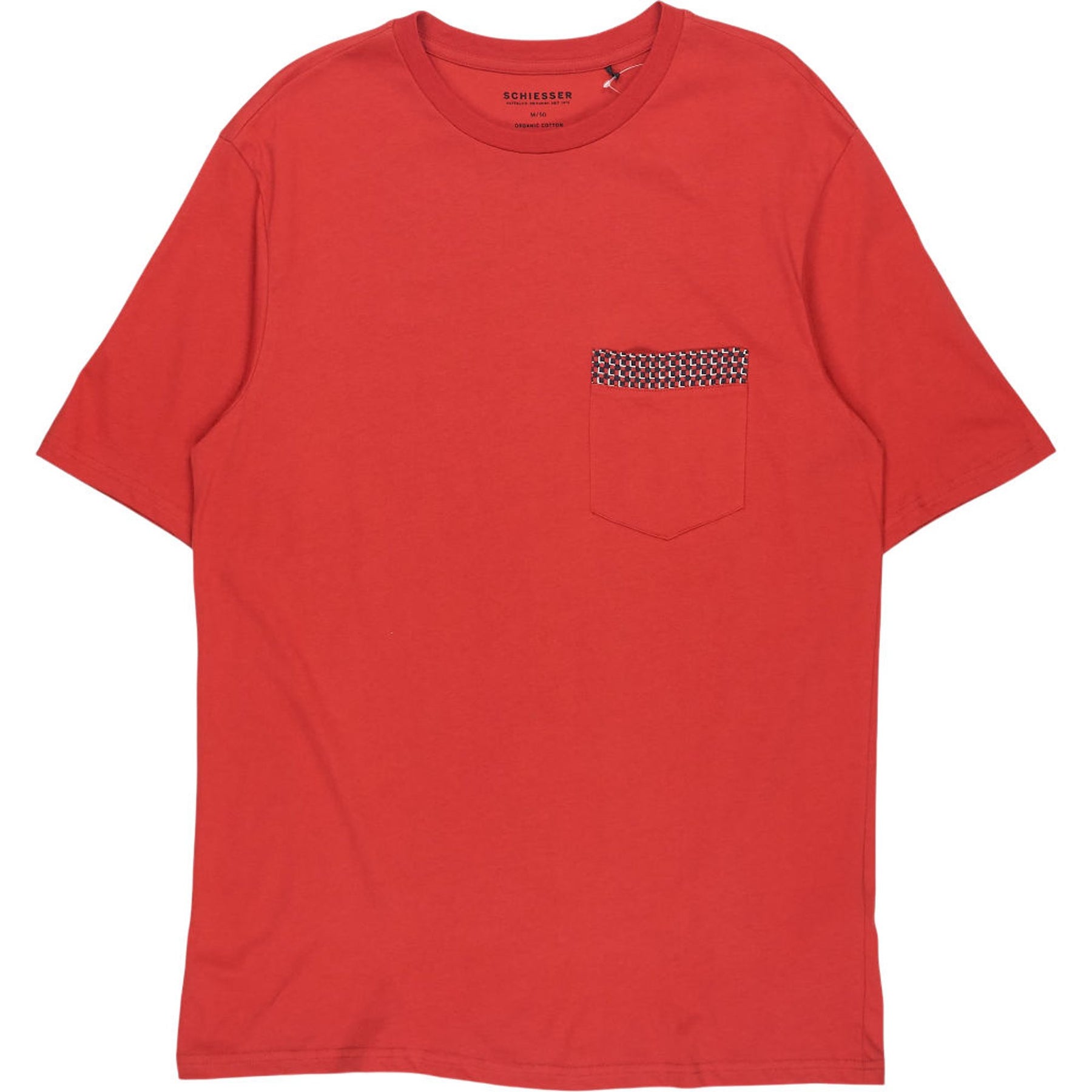 Schiesser Red Organic Cotton Sleep Shirt
