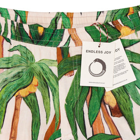 Endless Joy Ecru Multi Palma Short Shorts