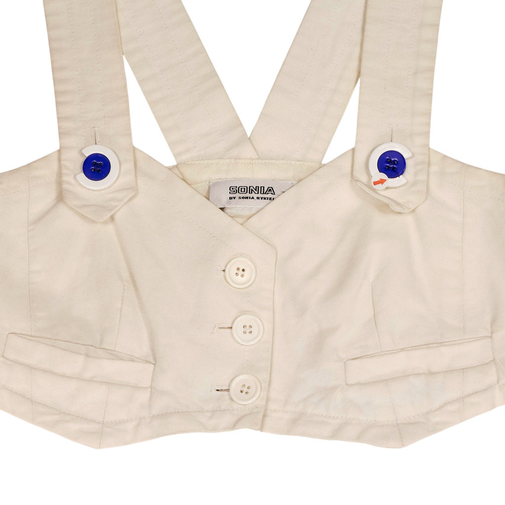 Sonia Rykiel Cream Floral Pinafore Dress