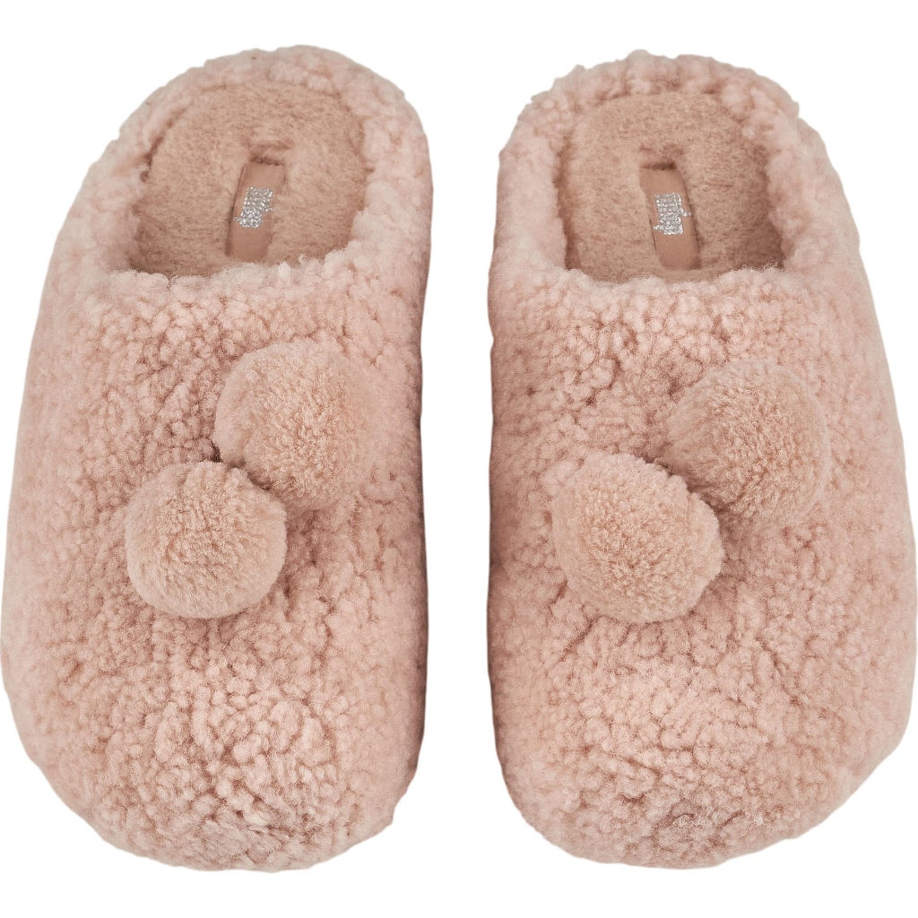 FitFlop Pink Shuv Pom Pom Clogs