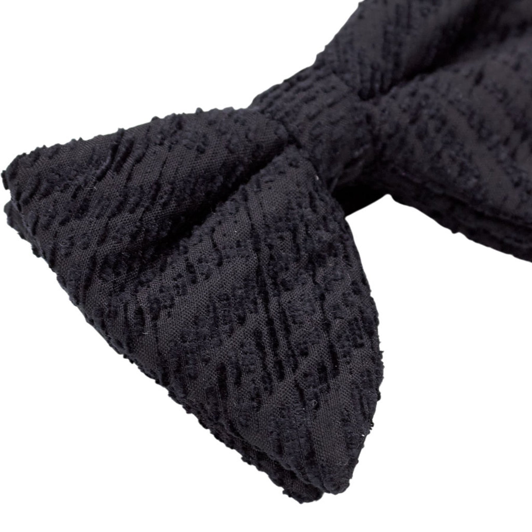 Moss Black Textured Bow Tie