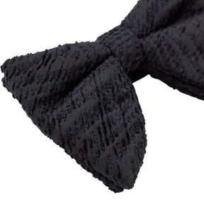 Moss Black Textured Bow Tie