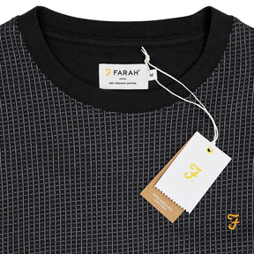 Farah Black Lunney Jacquard T-Shirt