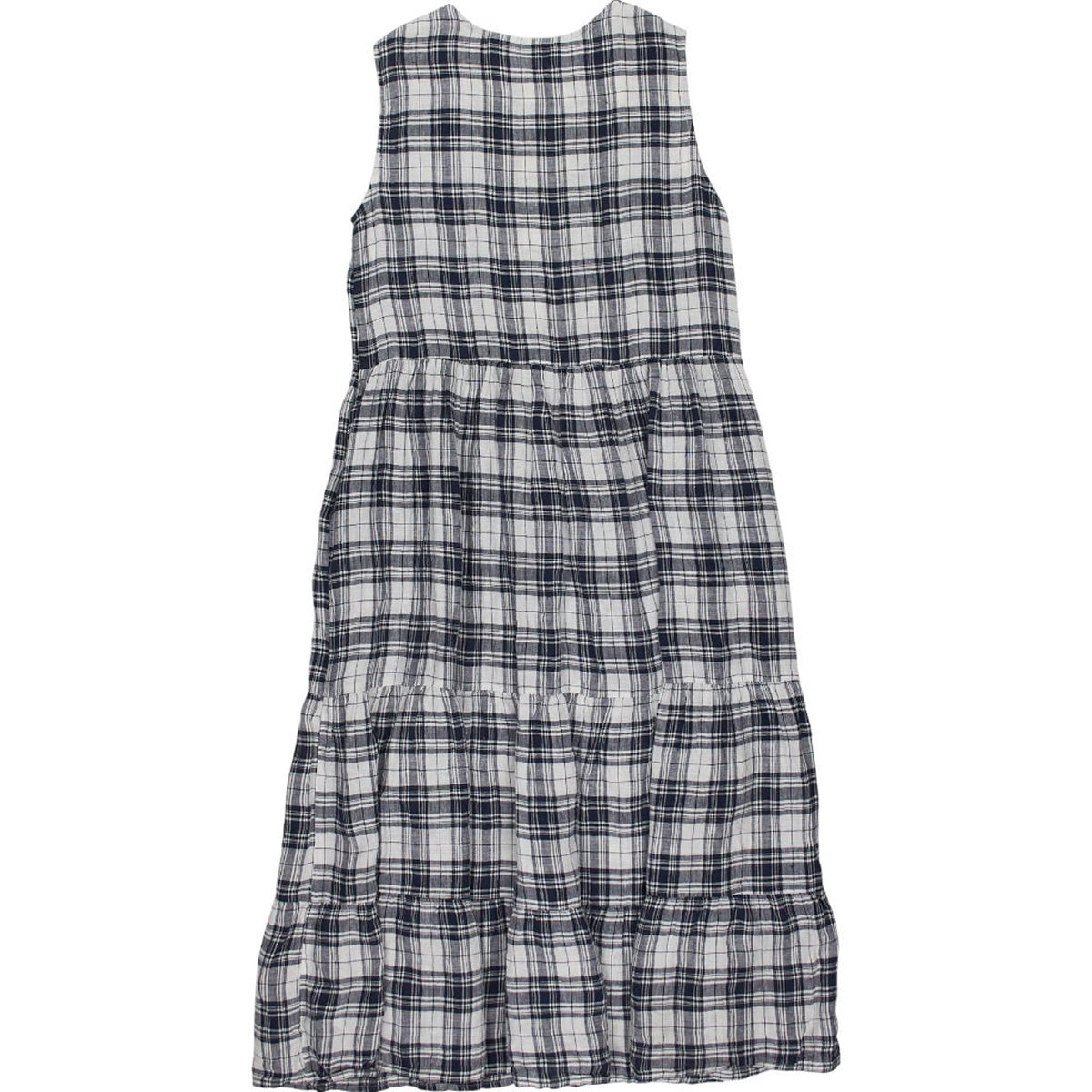 Baukjen Navy White Check Dress