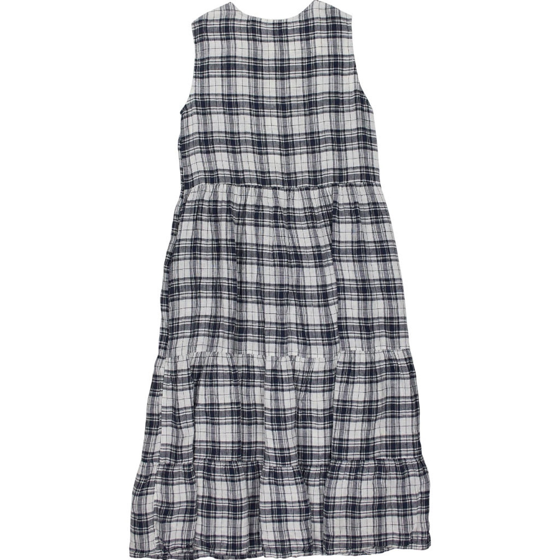 Baukjen Navy White Check Dress