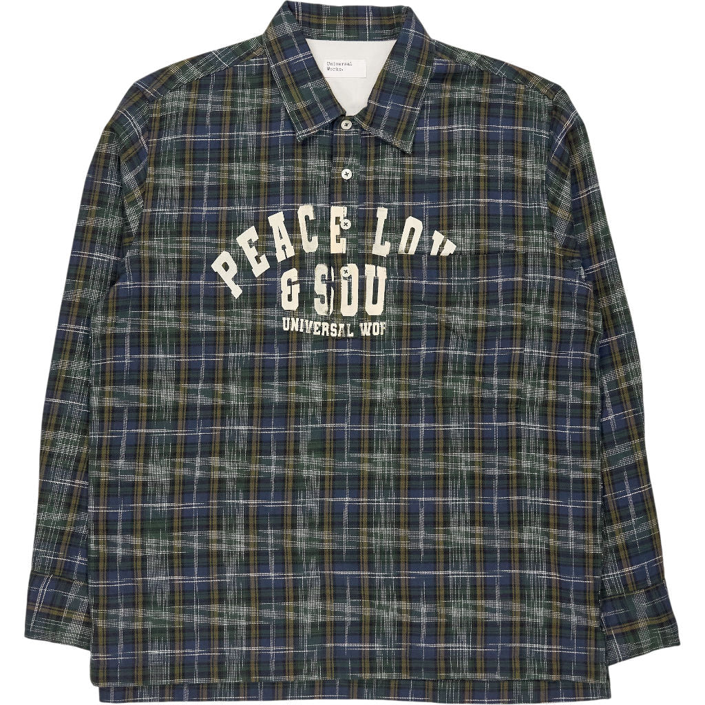 Universal Works Blue Green Check Shirt