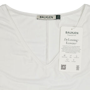 Baukjen White Ella Relaxed V-Neck Top