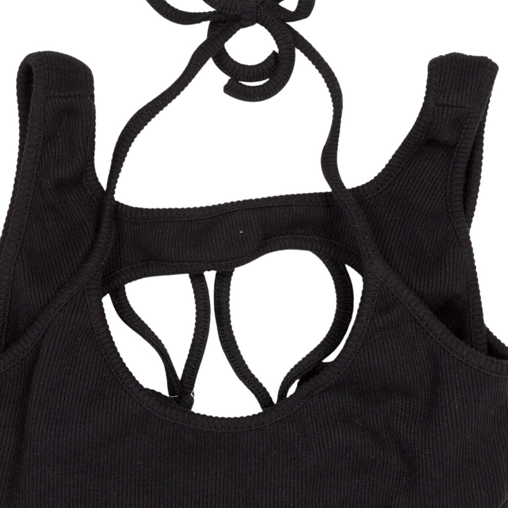 SRVC Black Strappy Halter Top