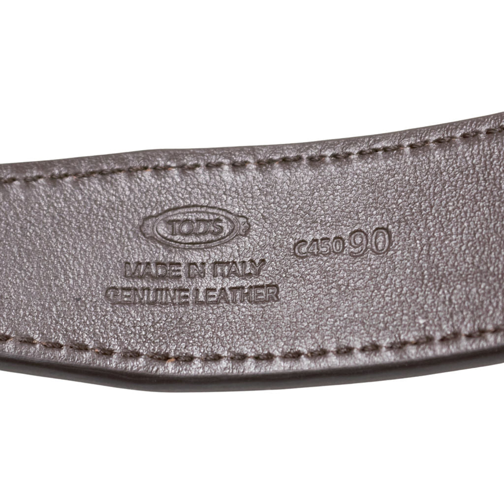 Tods Brown Braided Leather Belt