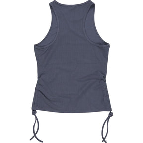 Hush Washed Black Taisie Ruched Ribbed Tank Top