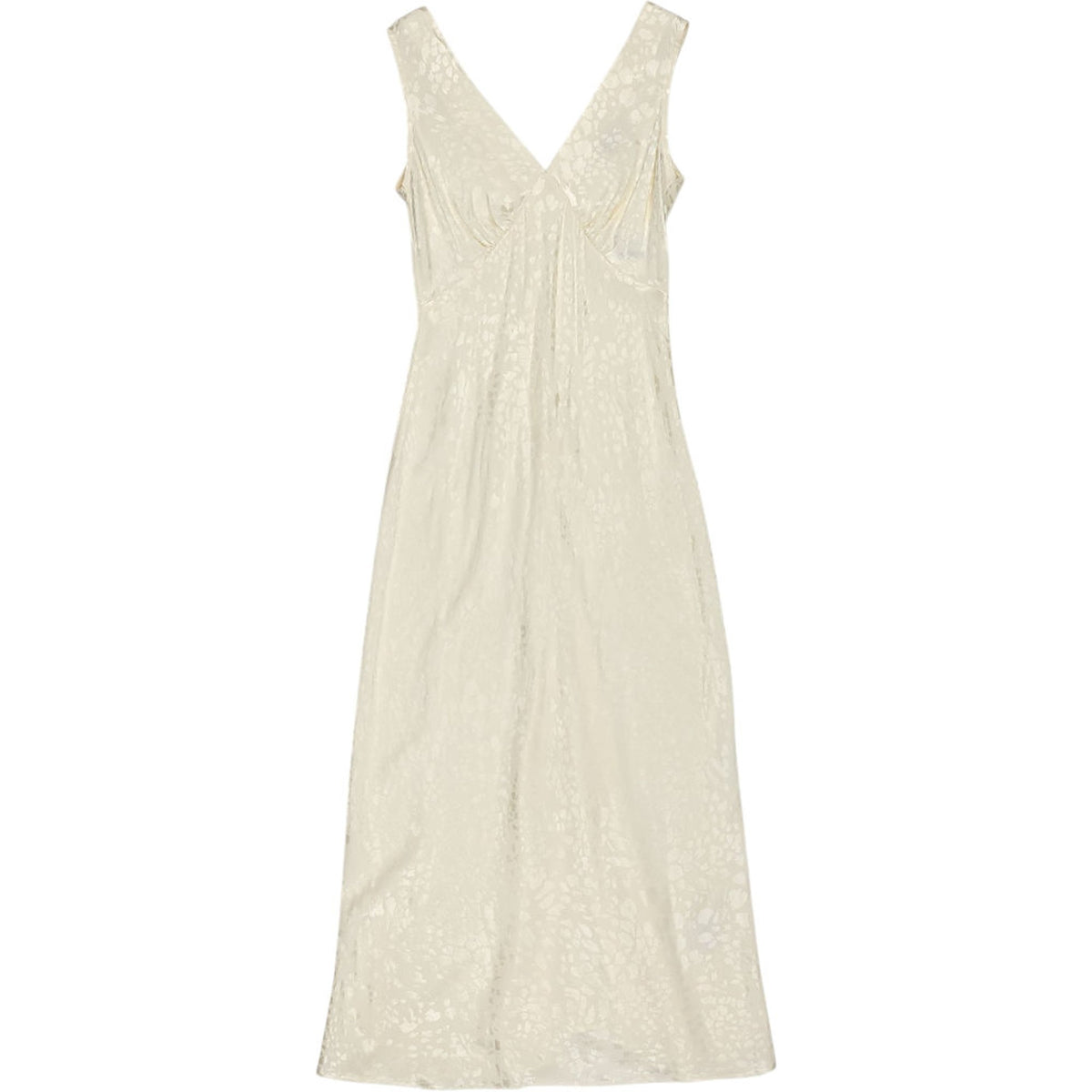 OMNES Ivory Ines Midi Jacquard Dress