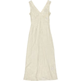 OMNES Ivory Ines Midi Jacquard Dress