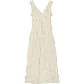 OMNES Ivory Ines Midi Jacquard Dress