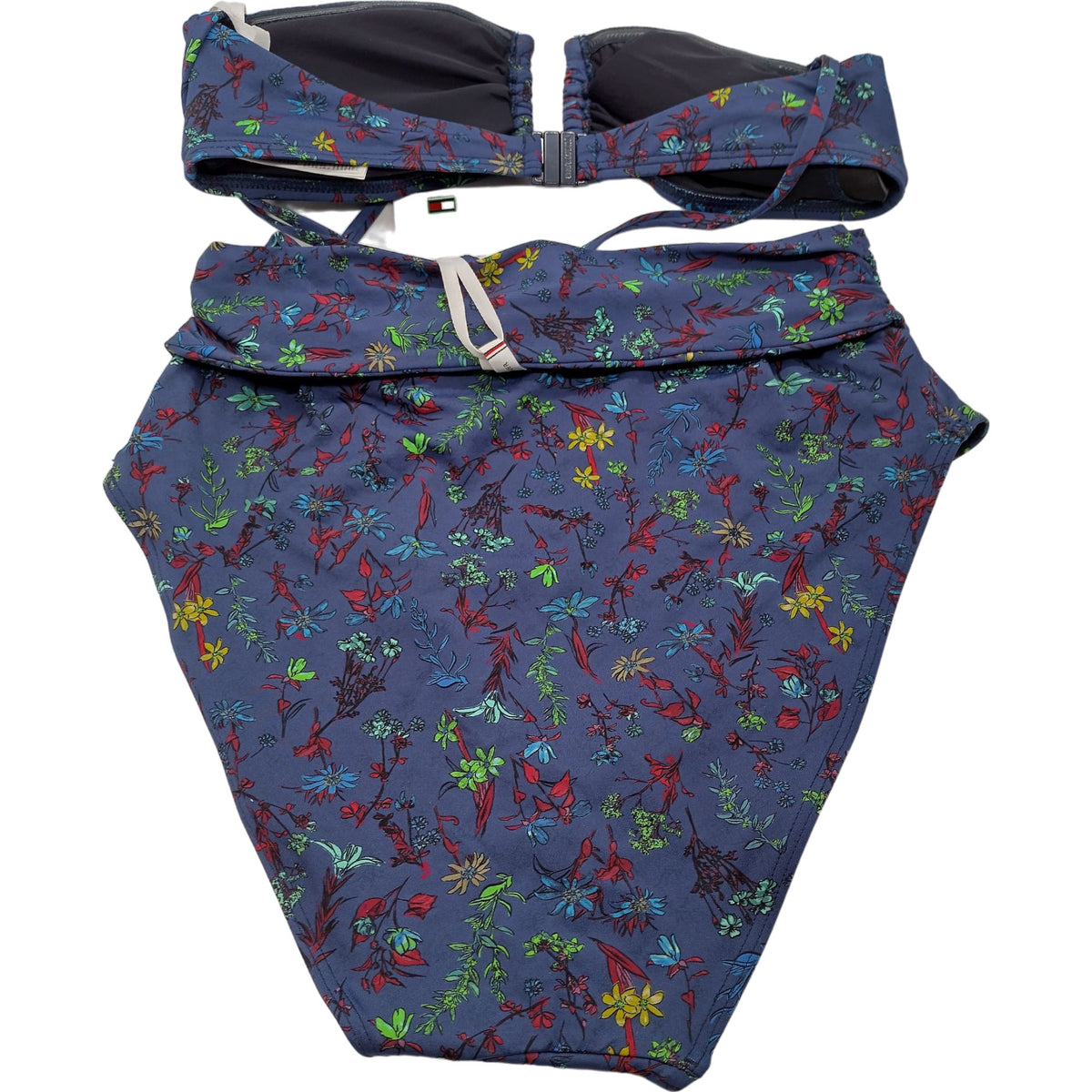Tommy Hilfiger Blue Floral Bandeau Bikini Set